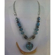 Love Heart Necklace - Bead Kit - Peacock Green Love Heart Necklace - Bead Kit - Peacock Green